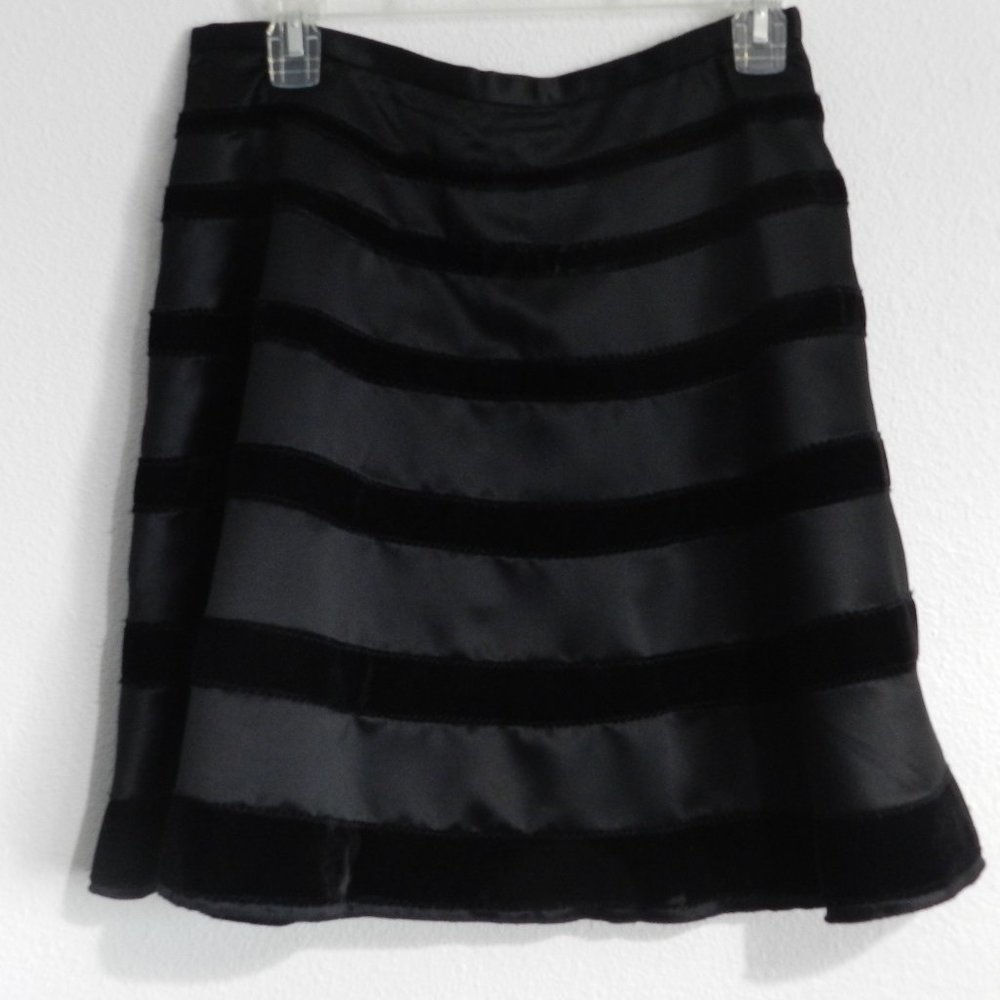 Behnaz Sarafpour velvet & satin circle skirt